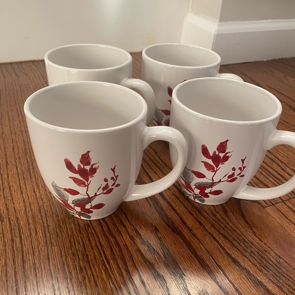 KYOTO LEAVES Corelle 12 oz Round Mugs- set of 4 - Picture 3 of 5